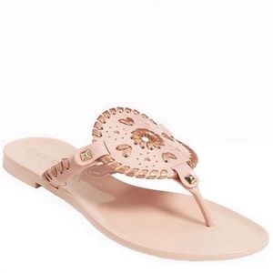 Jack Rogers Pink Gold Georgica Jelly Sandals Size 9